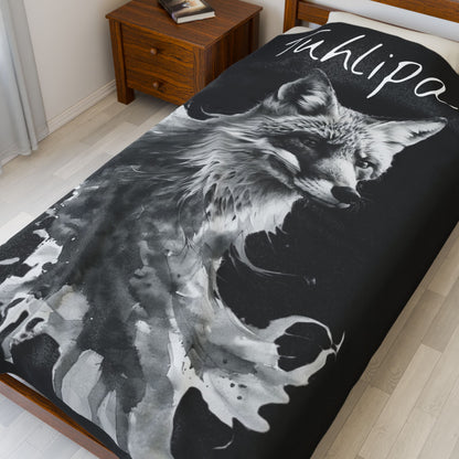 Fox Velveteen Plush Blanket, 50" × 60" & 60" × 80"