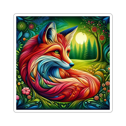 Vibrant Fox Kiss-Cut Stickers