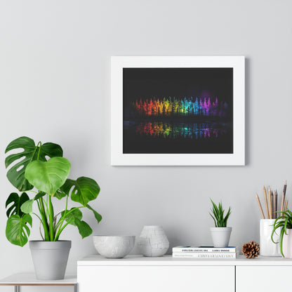 Colorful Forest Reflection Framed Poster