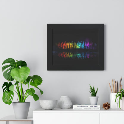 Colorful Forest Reflection Framed Poster